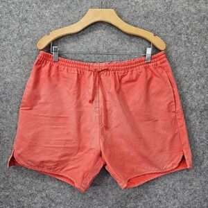 Italian Cotton Shorts Mens Large Terracotta Drawstring Summer TOM SCOTT USA 34x3